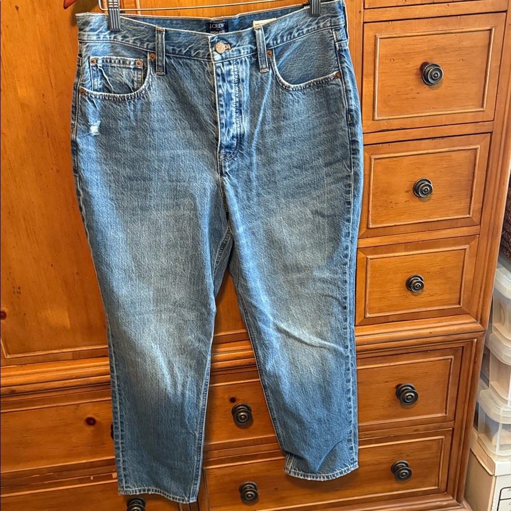 J. Crew Factory Premium edition High-Rise Straight Blue Jeans, 30 NWT